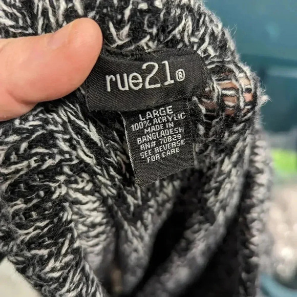 Rue 21 Heather Cowl Neck Sweater - Large - Picture 2 of 5